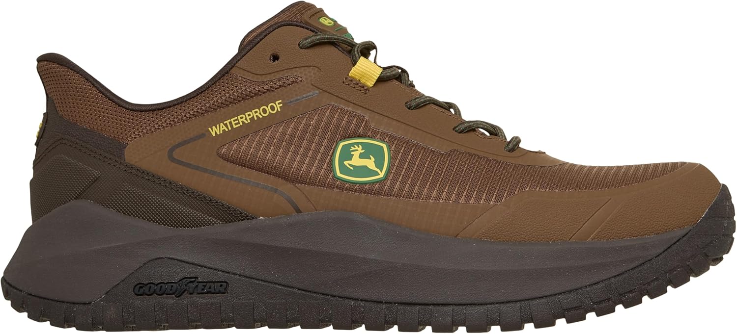Skechers Mens John Deere Men's Waterproof Ripstop Bungee Slip-in Shoes with Goodyear Rubber - Image 3