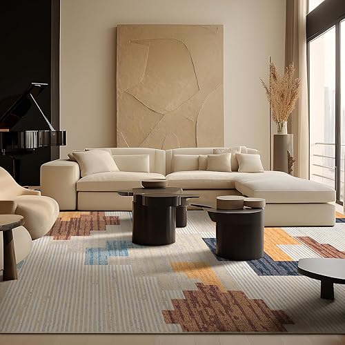 Miniatura 426 de Phantoscope Vintage Collection - Alfombra de área de 8 x 10 pies, alfombra grande para sala de estar, lavable, bohemio, antideslizante