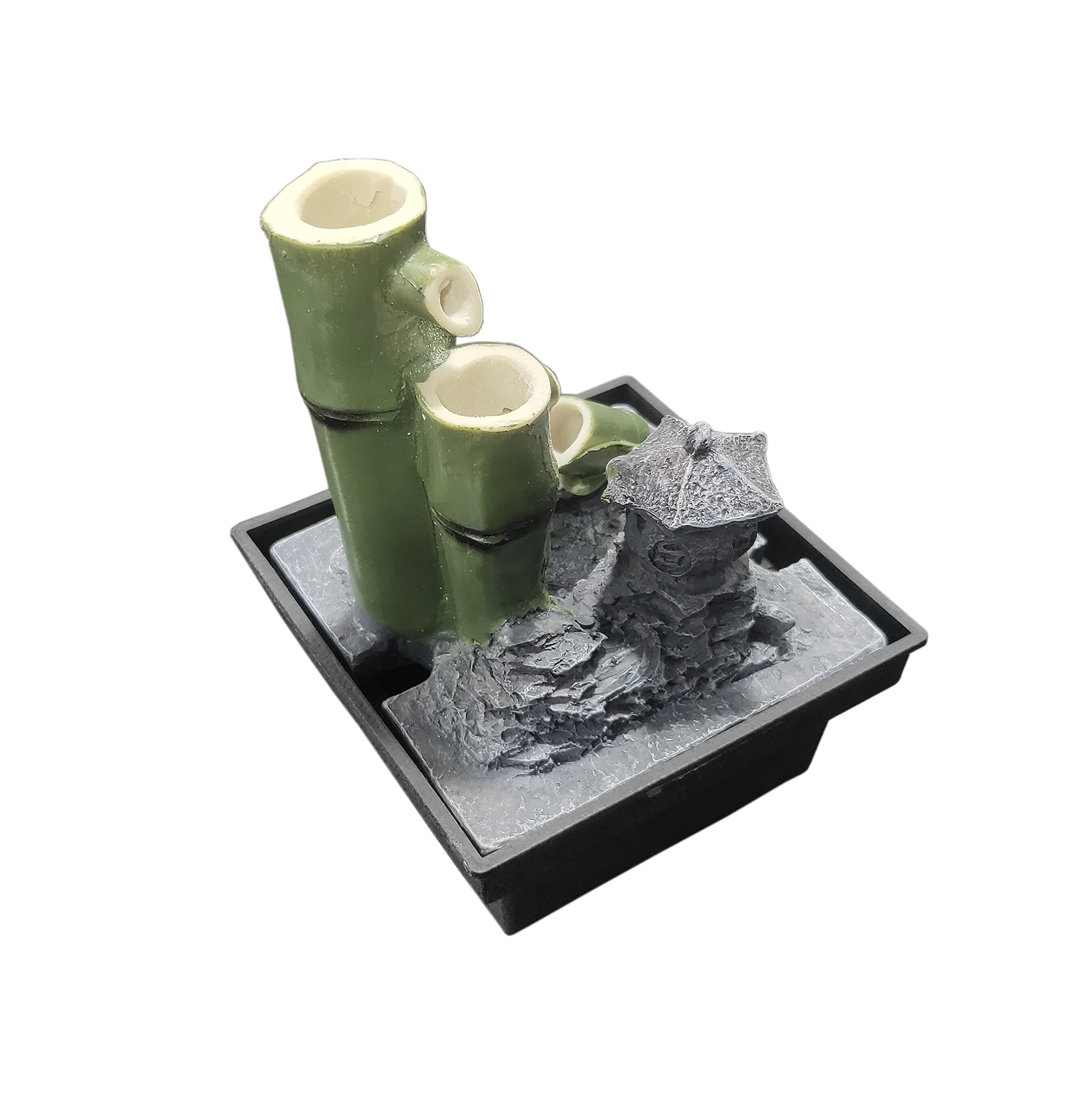 GTC® Designer Polyresin Tabletop Decorative Home Decor Water Fountain Waterfall Showpiece for Home Outdoor Garden Decoration House (G 9071) - Image 3 thumbnail
