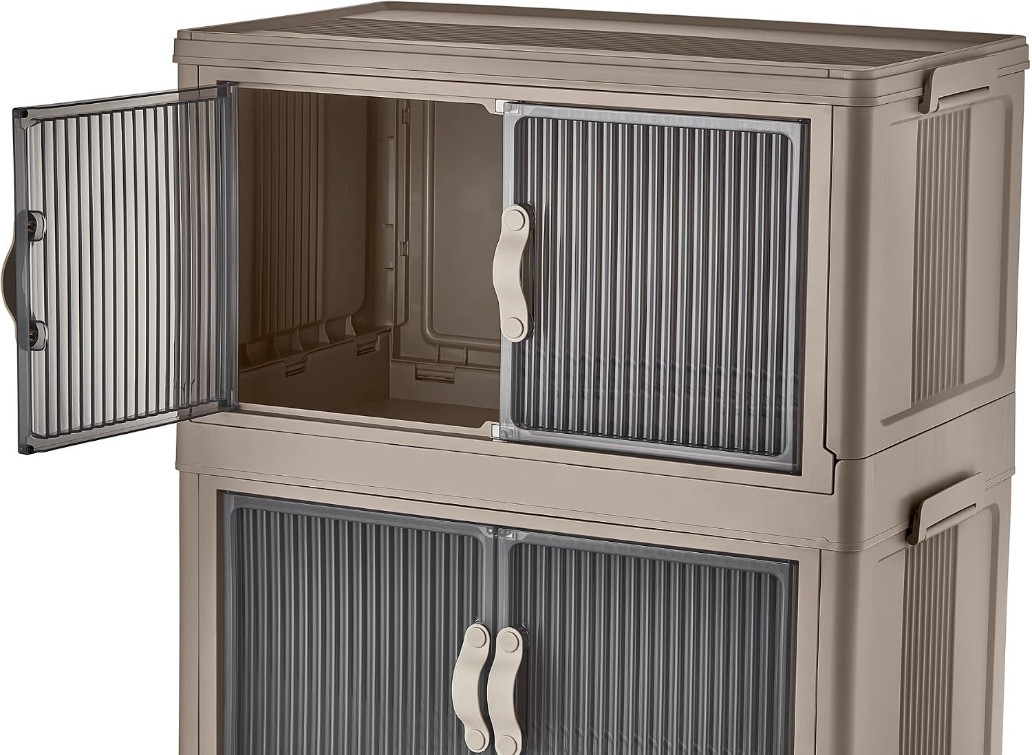 Multipurpose Cabinet Light Blue 56 x 127 x 56 cm | 100% Plastic, 23 cm Shelf Height | Ideal for Home and Office Storage