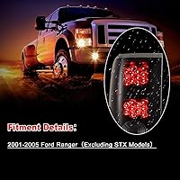Vista 5 de Luces traseras Nixon Offroad para Ford Ranger 2001 2002 2003 2004 2005, lente ahumada (ahumado), excluyendo los modelos STX