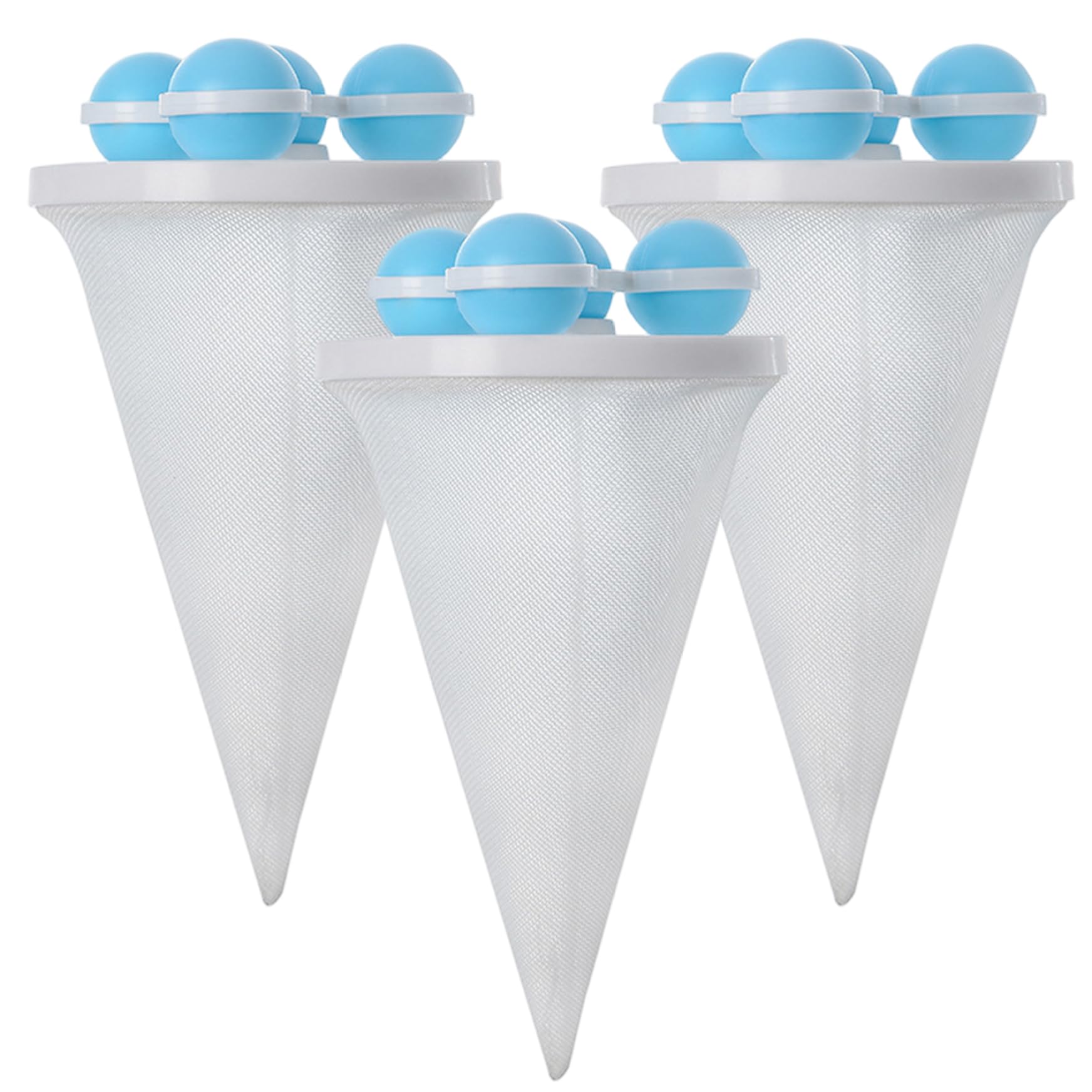 Hbbgdiy 3PCS Washing Machine Lint Catcher Fine Mesh Floating Washer Hair Catcher Reusable Pet Hair Remover for Laundry 3.6x6.9 inch Lint Trap for Front Load and Top Load Machines