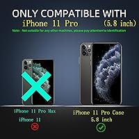 Vista 8 de Funda magnética para iPhone 11 Pro compatible con carga inalámbrica MagSafe, con 2 protectores de pantalla, anillo kickstand de 360° integrado +