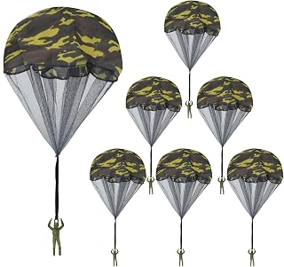 6 Pcs Parachute Toy, Parachute Men Tangle Free Throwing Hand Throw Outdoor Flying Paratrooper Toy No Battery nor Assembly Required