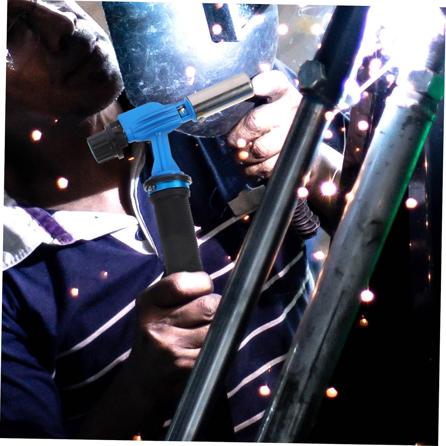 Housoutil Welding Gas Electronic Ignition Propane Head Ergonomic Handle Double Safety Buckles
