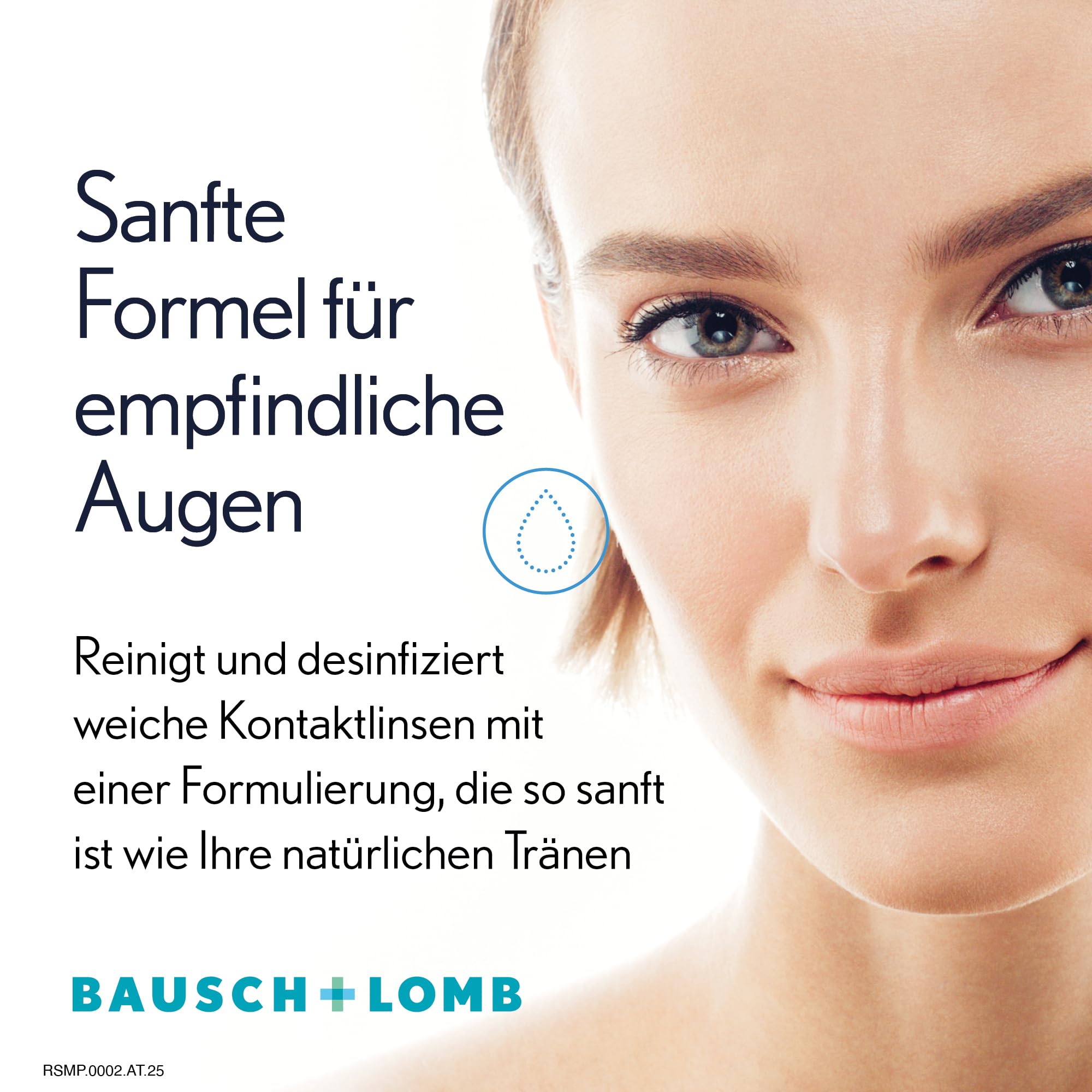 Bausch + Lomb ReNu MPS Sensitive Eyes Kombilösung - Kontaktlinsenreiniger und Aufbewahrungslösung, weiche Kontaktlinsen, Halbjahrespack, 6 x 240 ml