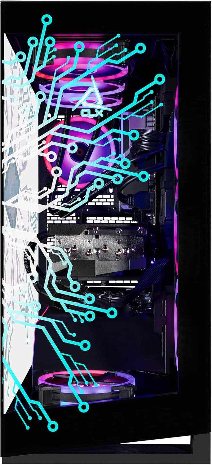CLX Horus Gaming PC - Intel Core Ultra 9 285K 3.7GHz, GeForce RTX 5070 Ti, 2TB NVMe M.2 SSD, 6TB HDD, 64GB DDR5 RGB Memory, 360mm AIO, WiFi, Windows 11 Home, Black