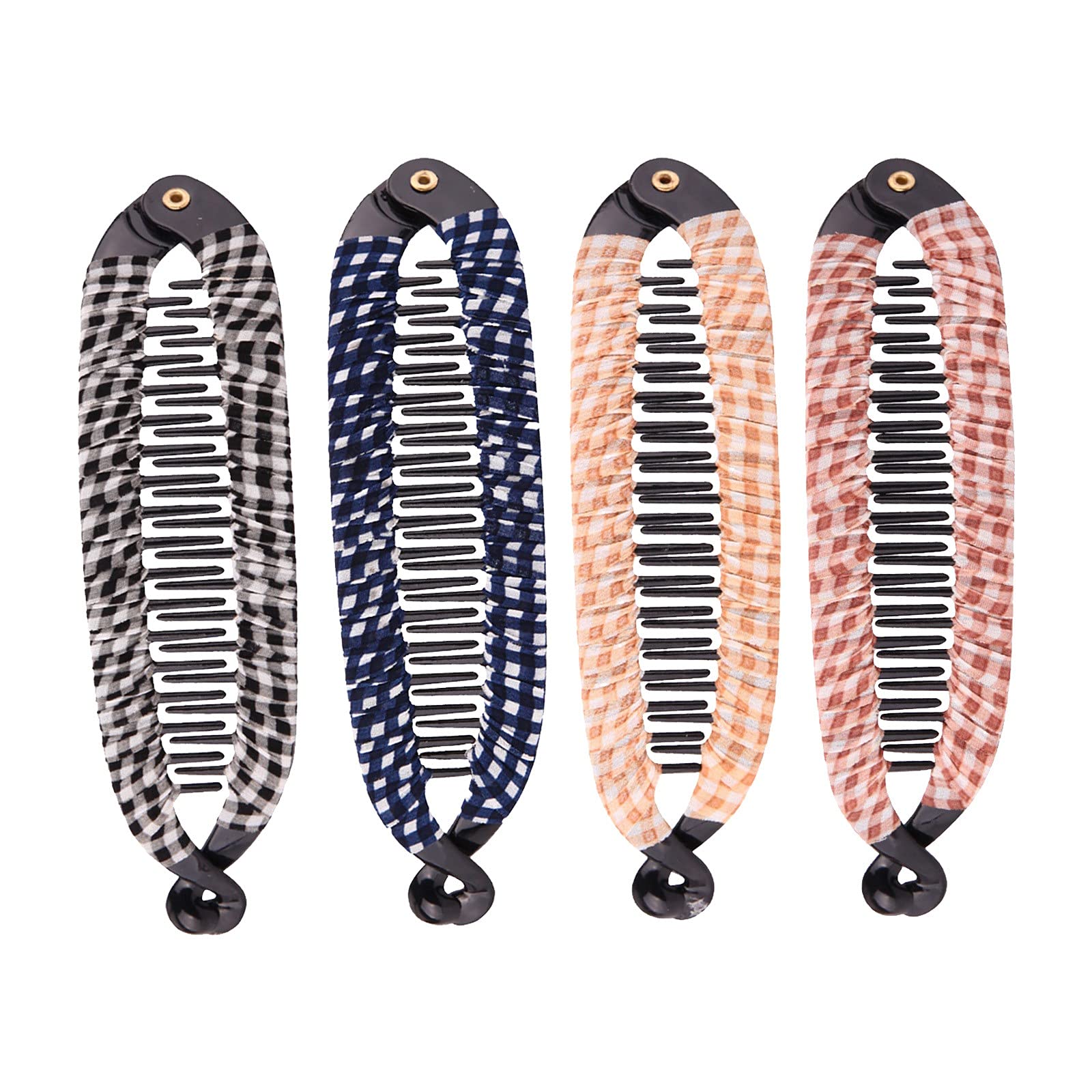 Hair Claw Clip Fish Shape Hair Clips Print Fabric Hairpins Hair Accessories,Headdress Lattice Fish Tail Lens Clip,strong tension hair clips,Plastic Fish Shape Hair Claw Clamp for Women