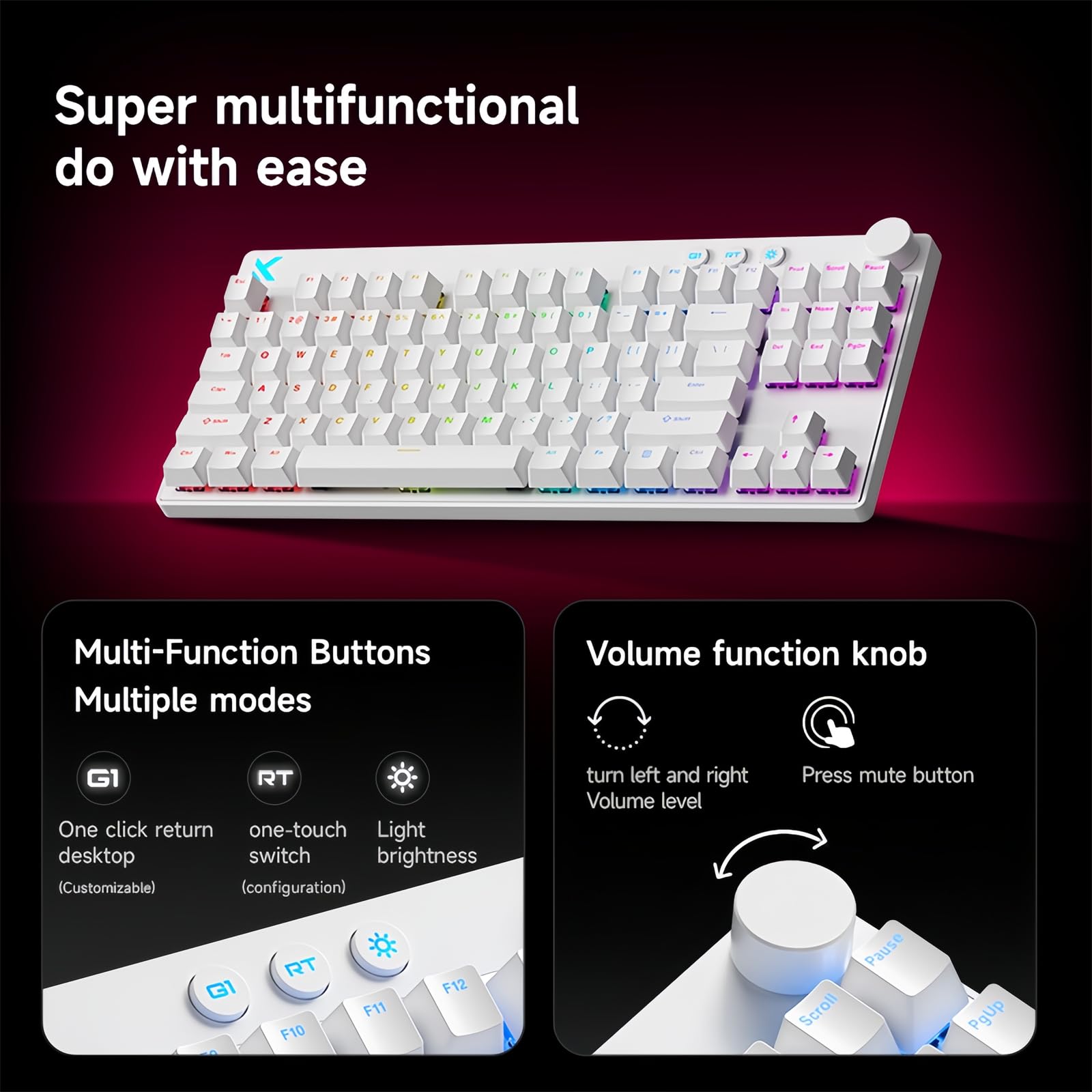 キーボード Mchose mix87 Super Competitive rt 0.001 Amazon.com: ZMX MCHOSE Mix 87 Magnetic Switch Rapid Trigger