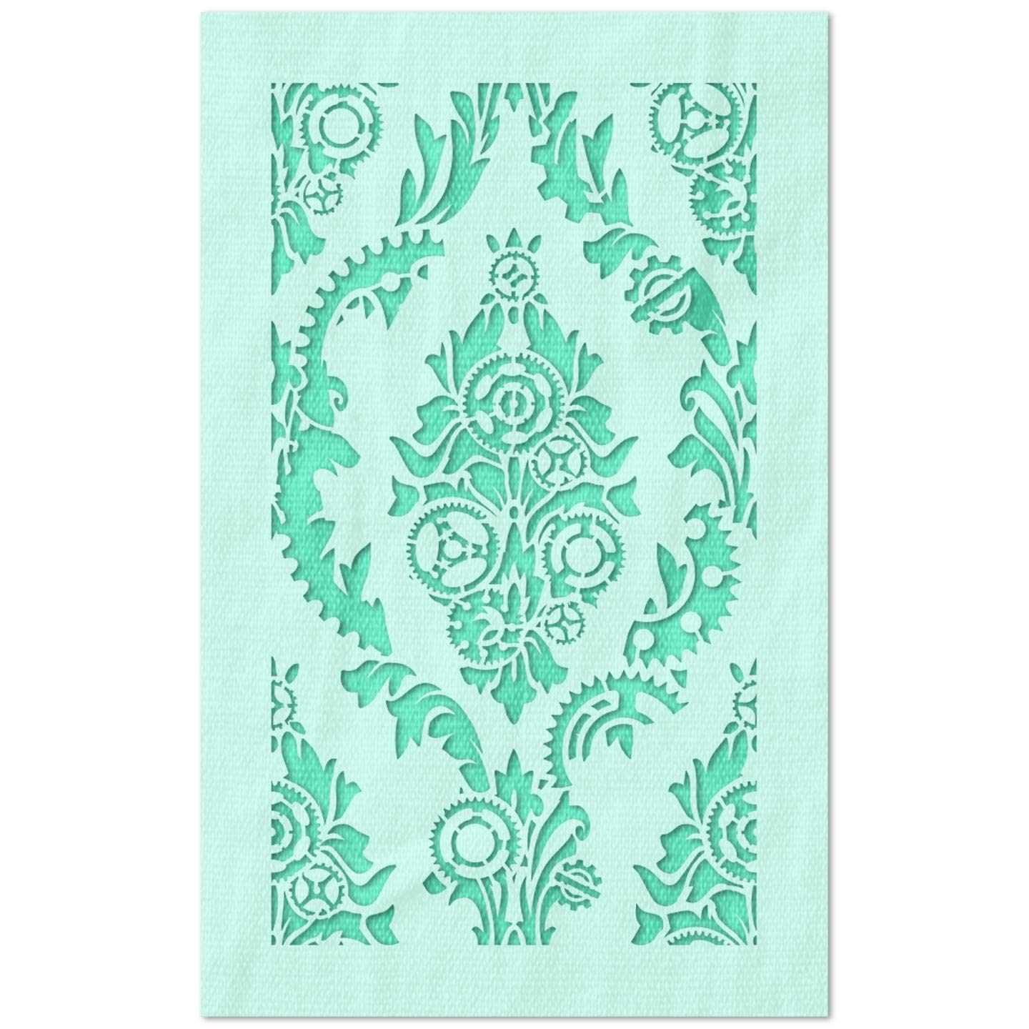 Stencil Stop Schablone mit vertikalem Blumenmuster, wiederverwendbar, für DIY-Projekte, Malen, Zeichnen, Basteln, 14 mm Mylar-Kunststoff (12,9 x 22,9 cm)