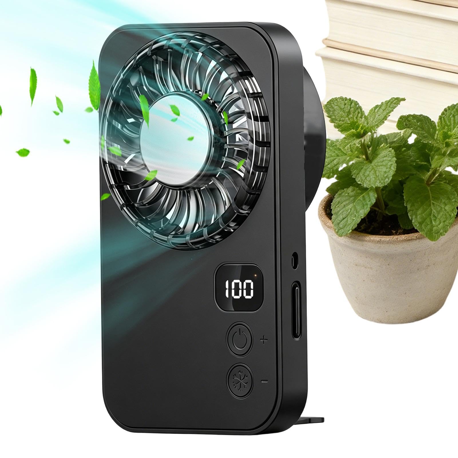 Ventilador de mano pequeño ventilador refrescante portátil ajustable para casa
