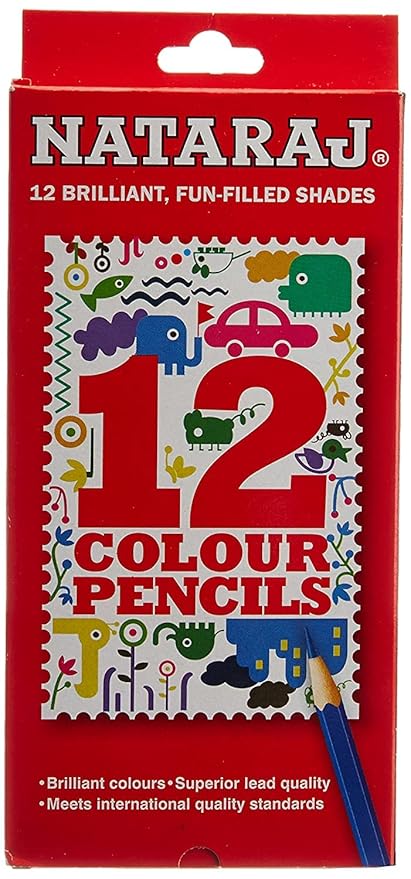 Nataraj Full Size Colour Pencils 12 Shades (Pack of 3)