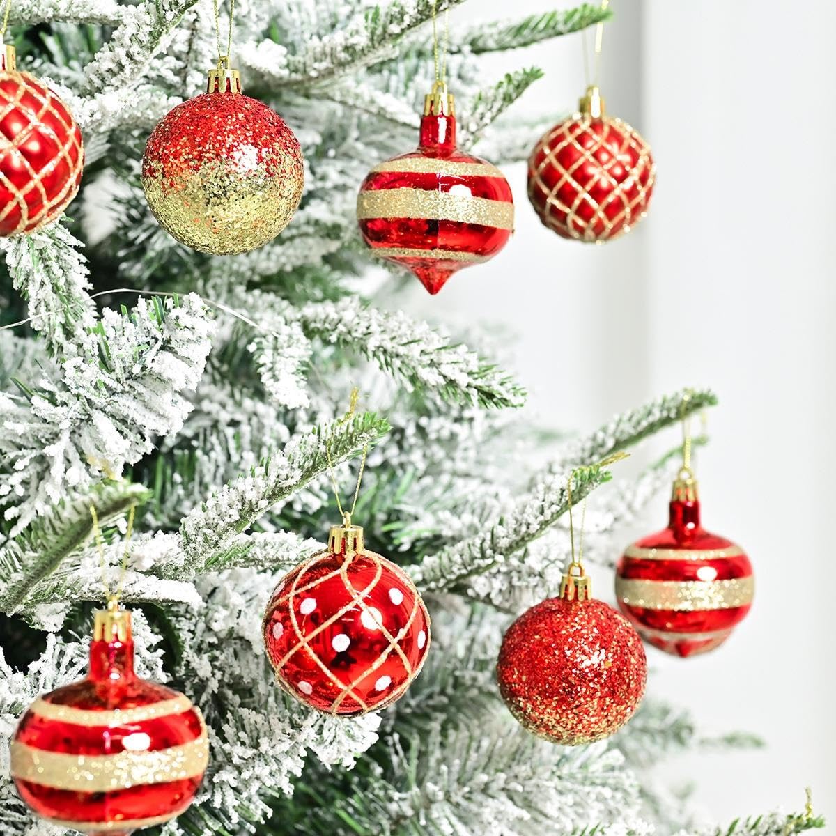 Colgante decorativo de bola de color diamante pintado de Navidad