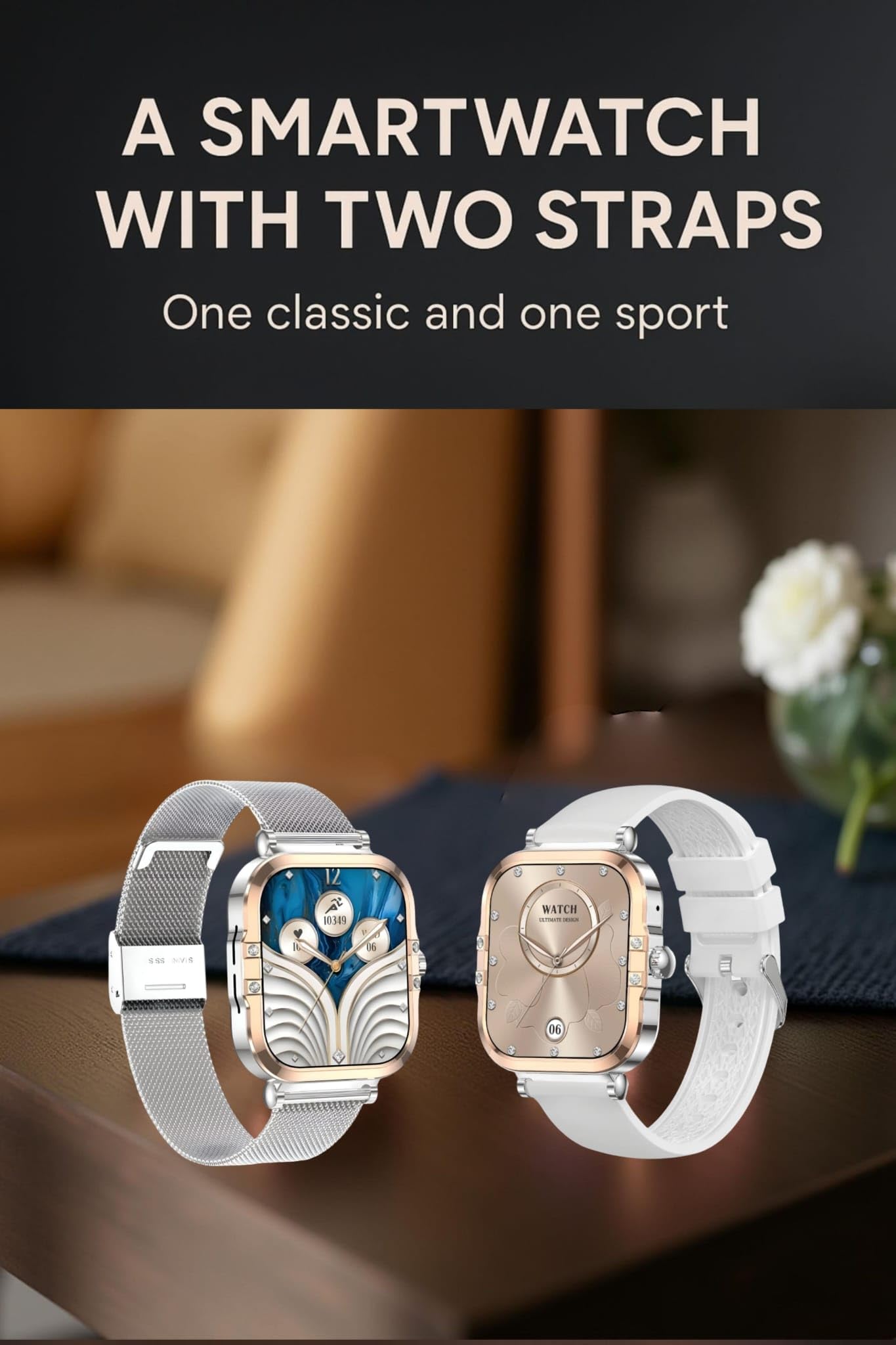 Montre Connectée Femme Appel Bluetooth - Fonction Féminine, Tracker D'Activité