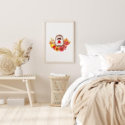 Miniatura 102 de Louise Maelys Kits de bordado de zorro de otoño para principiantes con patrón de animales otoñales, kit de punto de cruz para principiantes, punto