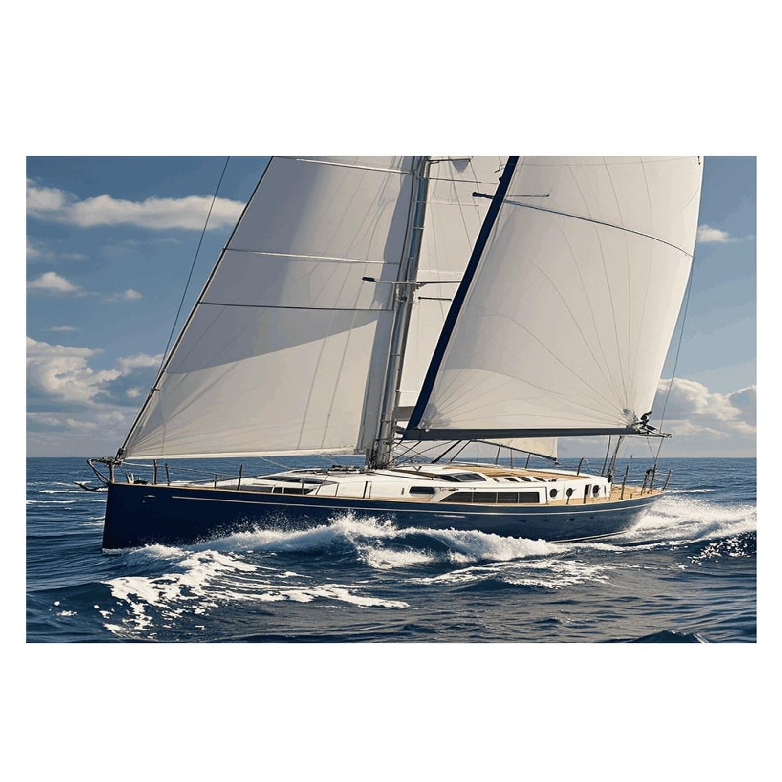 Nautical Sailboat Placemats Wipeable Heat Resistant Table Mats Washable Flax Place Mats Elegant Cloth Non-Slip Placemat for Kitchen Dinning Party Table Decor 12 * 18 in