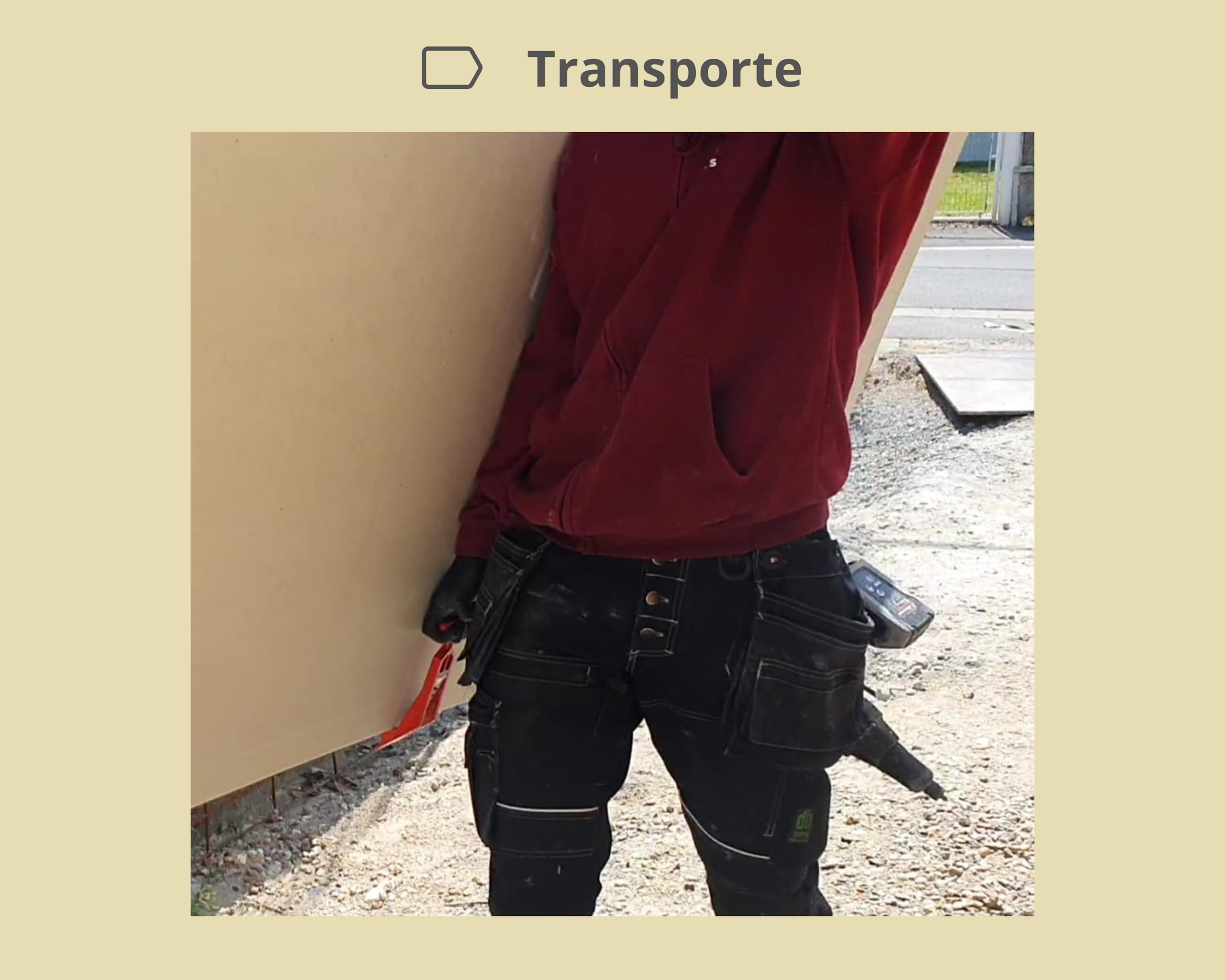 RATNAK® Ręczny podnośnik do płyt kuchennych 3 w 1 - ergonomiczny uchwyt, tarka/struga - transport, podnoszenie i usztywnianie - płyta gipsowo-kartonowa, ścianka sucha, drzwi - kolor czerwony - kompaktowy i lekki
