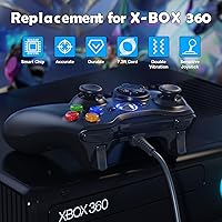 Vista 4 de Dinosoo Replacement for X-box 360 Controller Wired, Upgraded Joystick Compatible Steam Games Windows 11/10/8/7 USB Wired Gamepad Joystick No Turbo