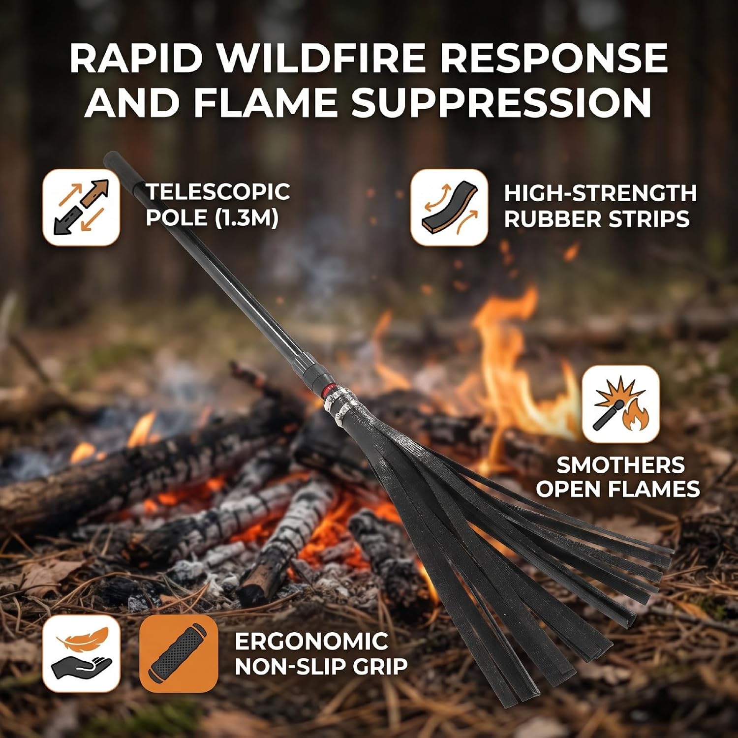 Garosa Fire Fighting Mop Fire Extinguisher Tool for Forest Grassland