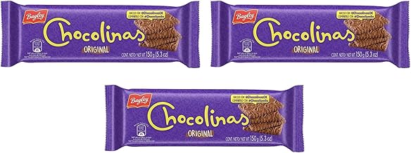 Galletitas Chocolinas Original - Bagley Trio of 150g Packs - Argentine Sweet Chocolate Flavour Biscuits