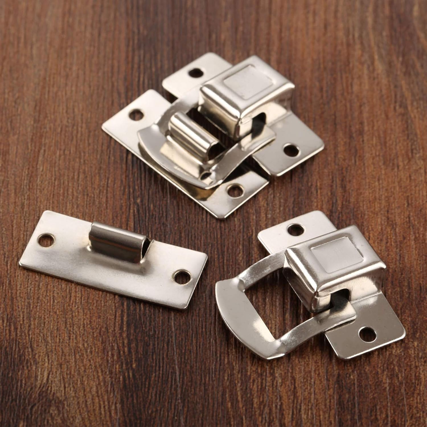 Hasp,10Pcs 34x30mm Box Hasps Iron Case Toggle Catch Lock for Jewelry Chest Box Suitcase Buckle Clip Clasp Furniture Hardware