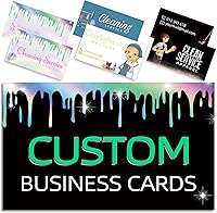 Vista 10 de Tarjetas de visita personalizadas con tu logo, personalizables 100 piezas de impresión de doble cara, personalizadas para pequeñas tarjetas de 300