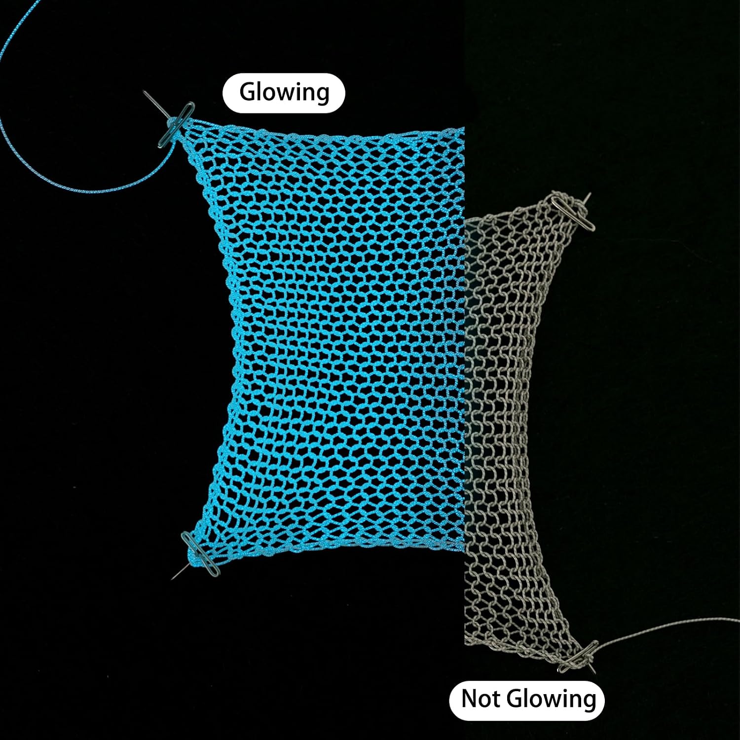 Electroluminescent Luminous Weaving Sewing Embroidery Thread,Glow in The Dark Embroidery Machine Thread,for Embroidery and Sewing,Blue Light,7.6 Yards