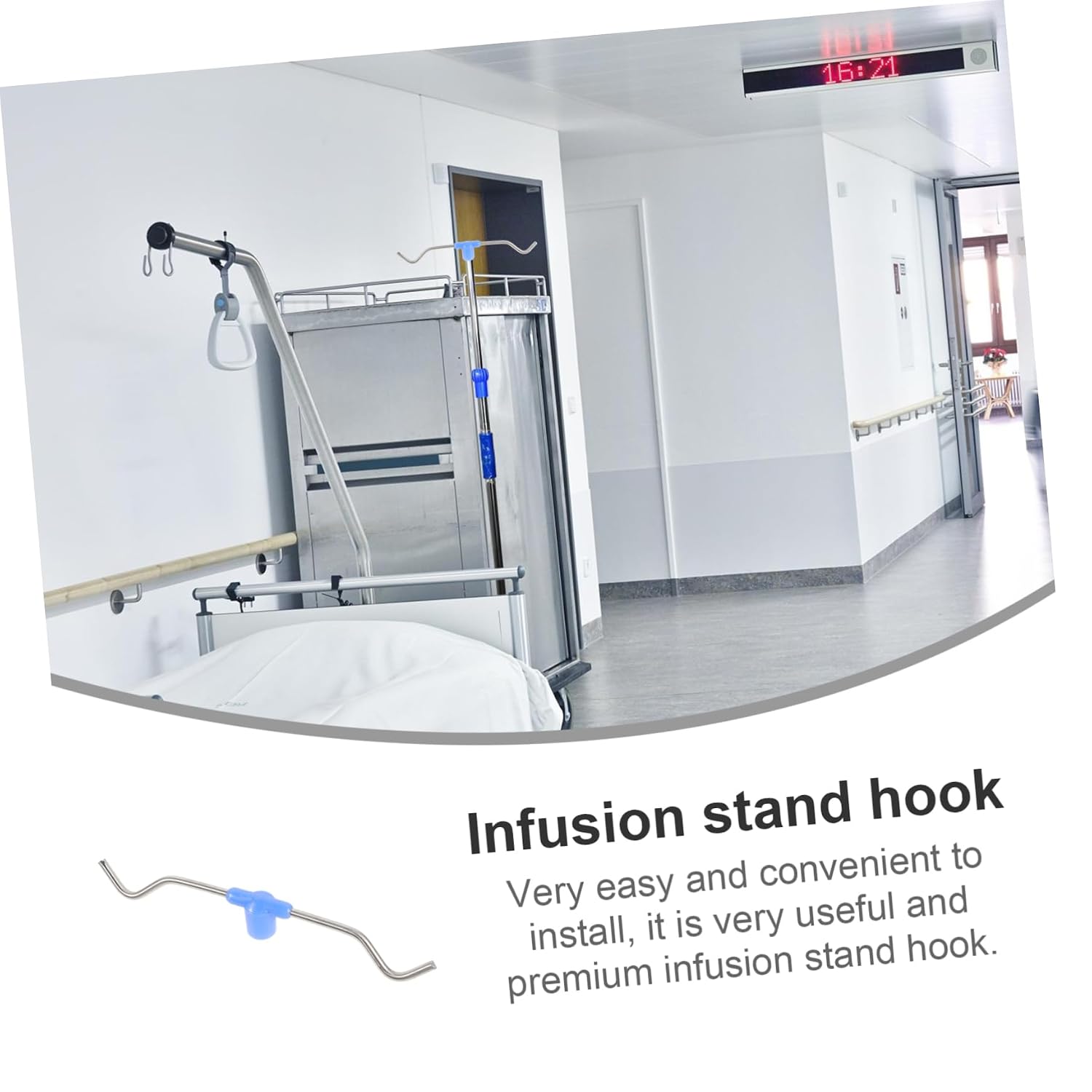 4pcs Infusion Stand Hook Lightweight Rack Accessory for Clinics Hospitals Easy to Carry Store Supports Multiple Infusion Bottles for Use