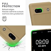 Vista 3 de kwmobile Funda compatible con Google Pixel 7a - Funda protectora delgada de TPU para teléfono - Acabado mate suave - Gris pardo