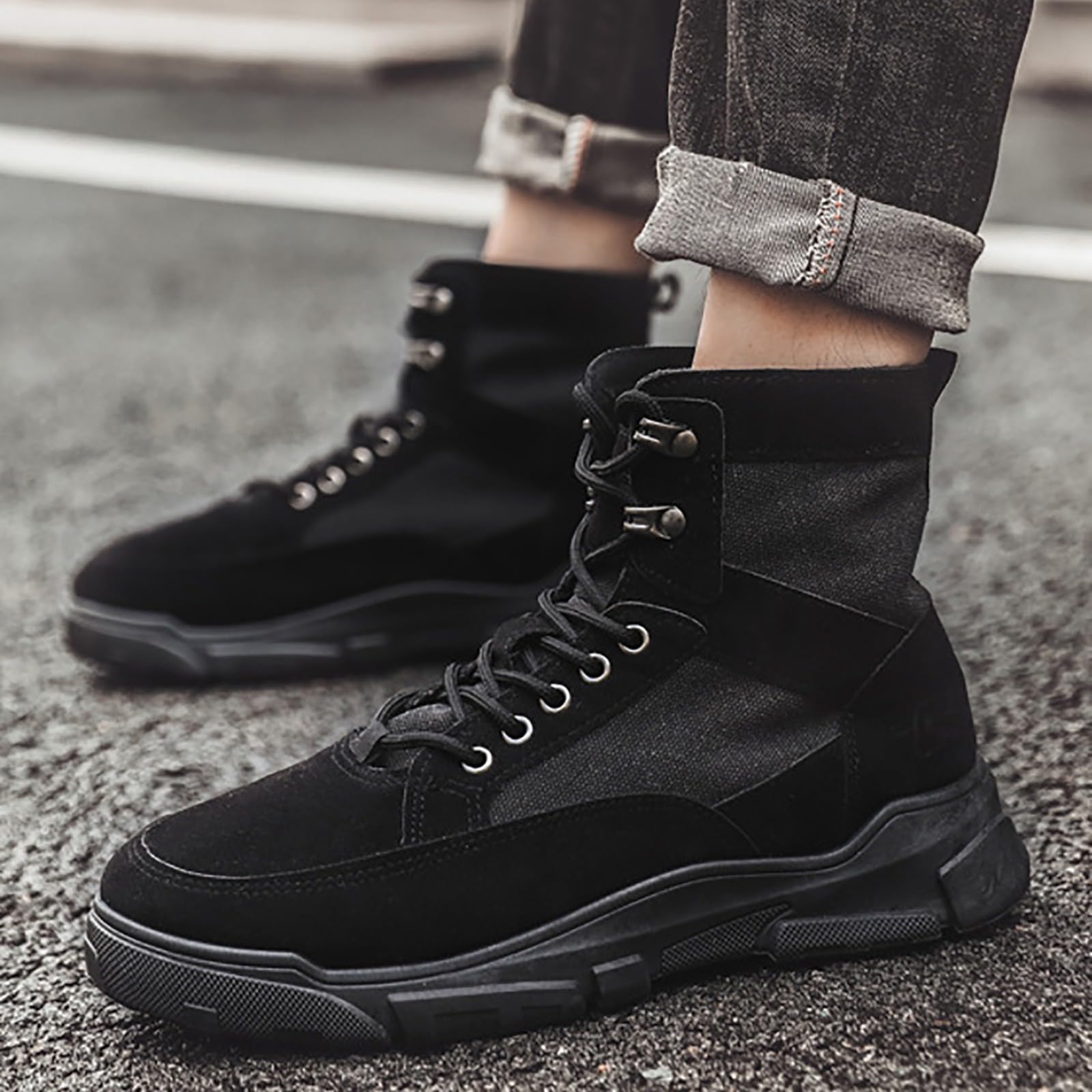 Générique Botte Militaire Homme Militaire Montantes Chaussures Securité avec Coque Botte en Plein Air Basket Running Chaussure Confort Moto Boots Randonnée Rangers Combat Bottes
