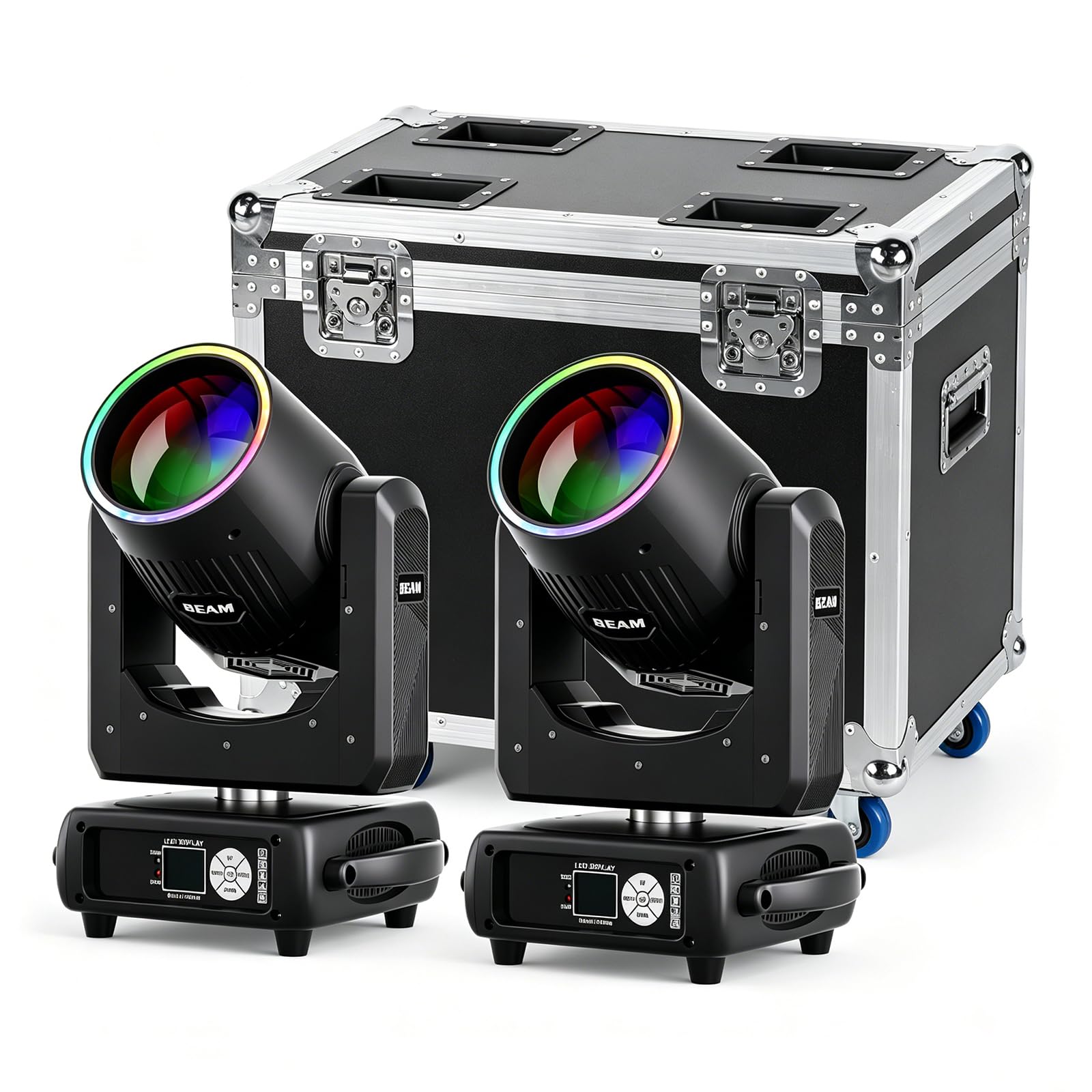 Flight Case con Ruote 2 in 1 per Teste Mobili LED Beam 380W,295W,300W,350W | 380W, 295W, 300W, 350W, Trasportabile, Moving Head, Fly Case