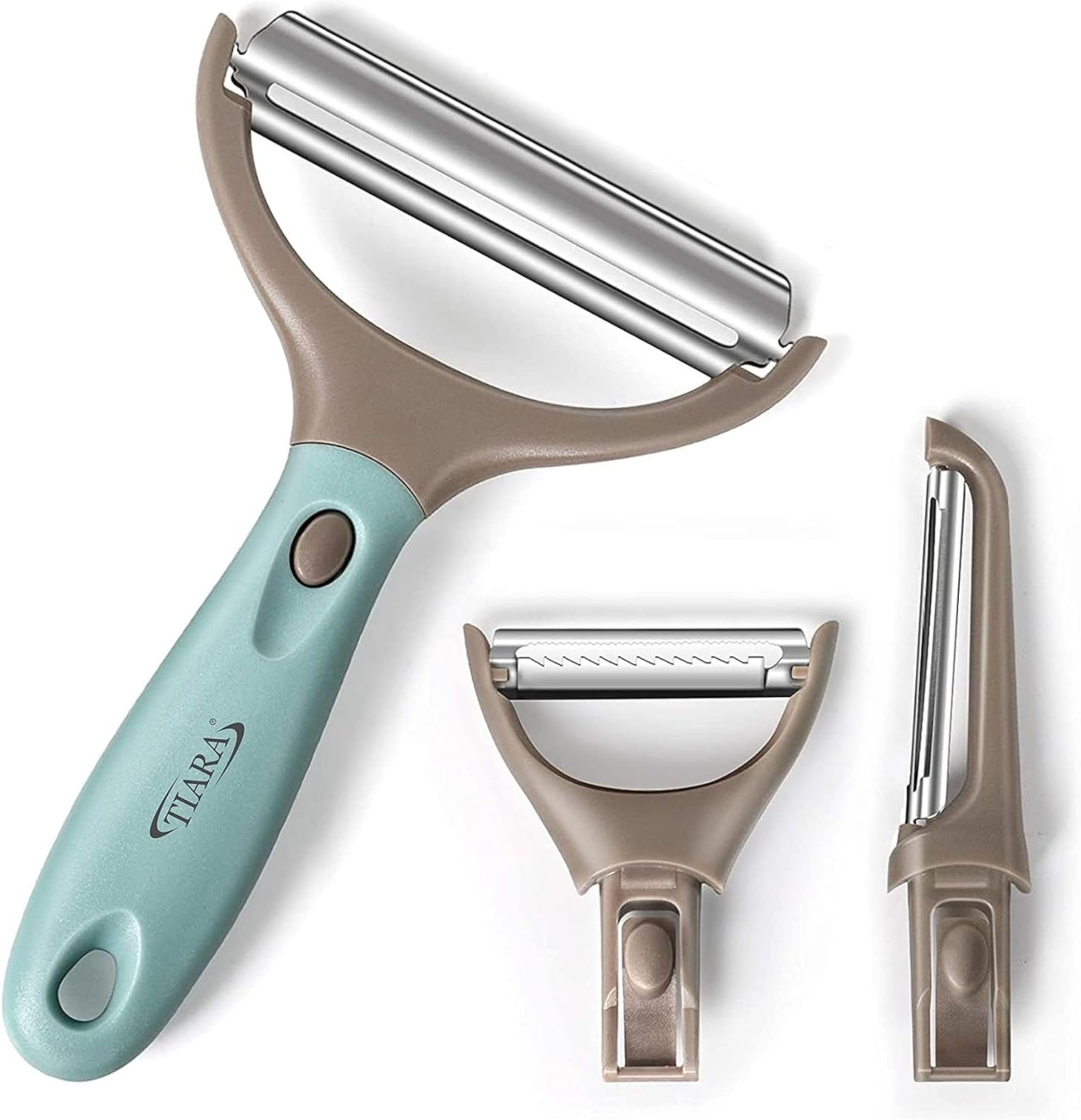 TIARA Fortune Peeler 3in1 Set Multipurpose, Fruit Peeler, Potato Slicer Shredder Kitchen Peeler for Cabbage Vegetables, Julienne Peeler for Salad