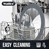Vista 27 de Universal Lid for Pots, Pans and Skillets - Walfos Tempered Glass Pan Lid with Heat Resistant Silicone Rim, BPA Free Large Pot Lids Fits 8" to 12