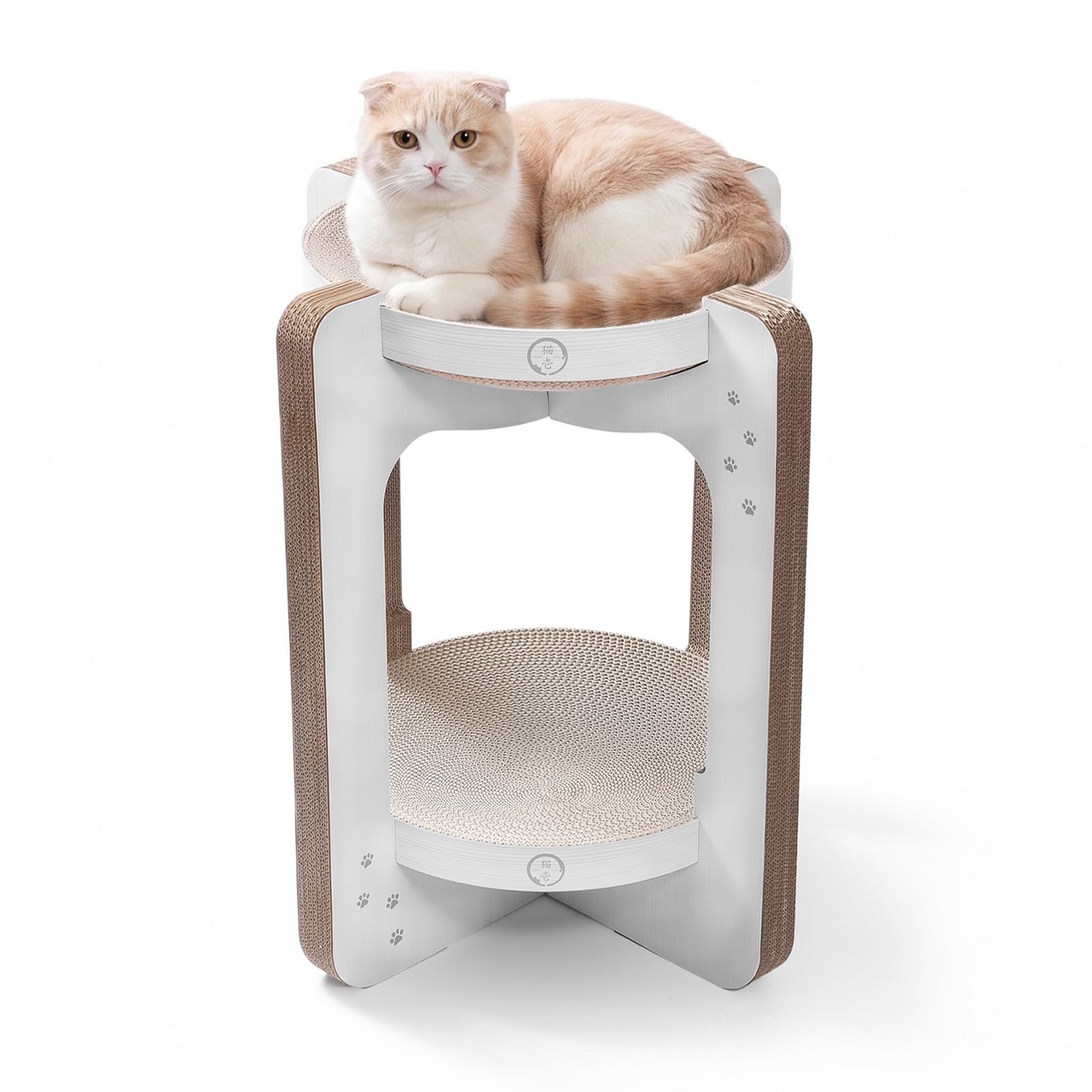 猫壱 バリバリボウルタワー 爪研ぎ ホワイト レギュラーa Amazon | 猫壱 バリバリボウルタワー 爪研ぎ ホワイト レギュラー | 猫