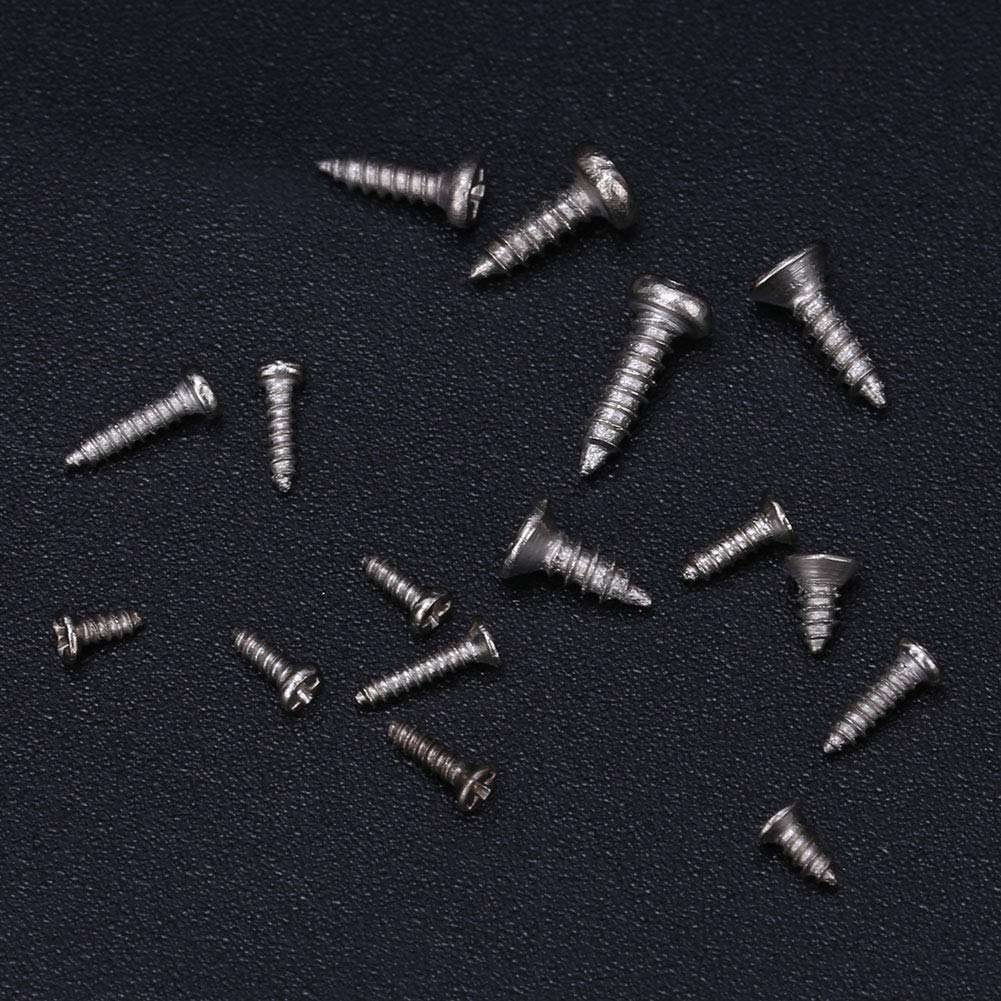 Miniature Round Head + Countersunk Head Cross Self Tapping Screw (1000PCS) M1 M1.2 M1.4 M1.7 Amateurs Home Office Appliances DIY Arts Craft Maintenance Work