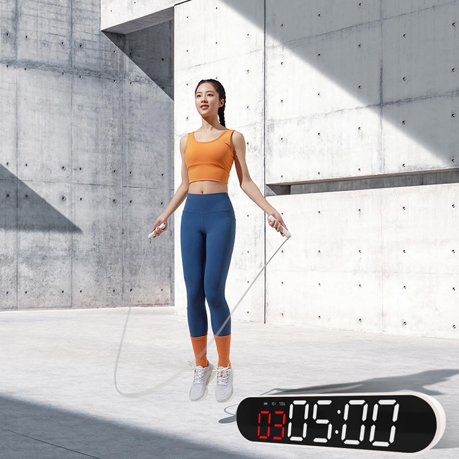 Chronomètre Portatif à Distance de Séance D'entraînement de la Minuterie 1500mAh de Forme Physique D'intervalle | Aimant puissant intégré pour un montage facile.10 modes d'entraînement : Tabata, HIIT, EMOM, compte à rebours, chronomètre