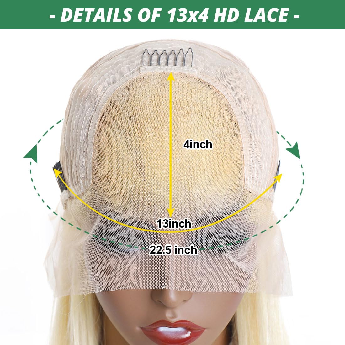 14 Inch Swiss Lace Front #613 Blonde Wig Amazon.com : 613 Bob Wigs 13x6 Blonde Lace Front Wig Human  main image 4