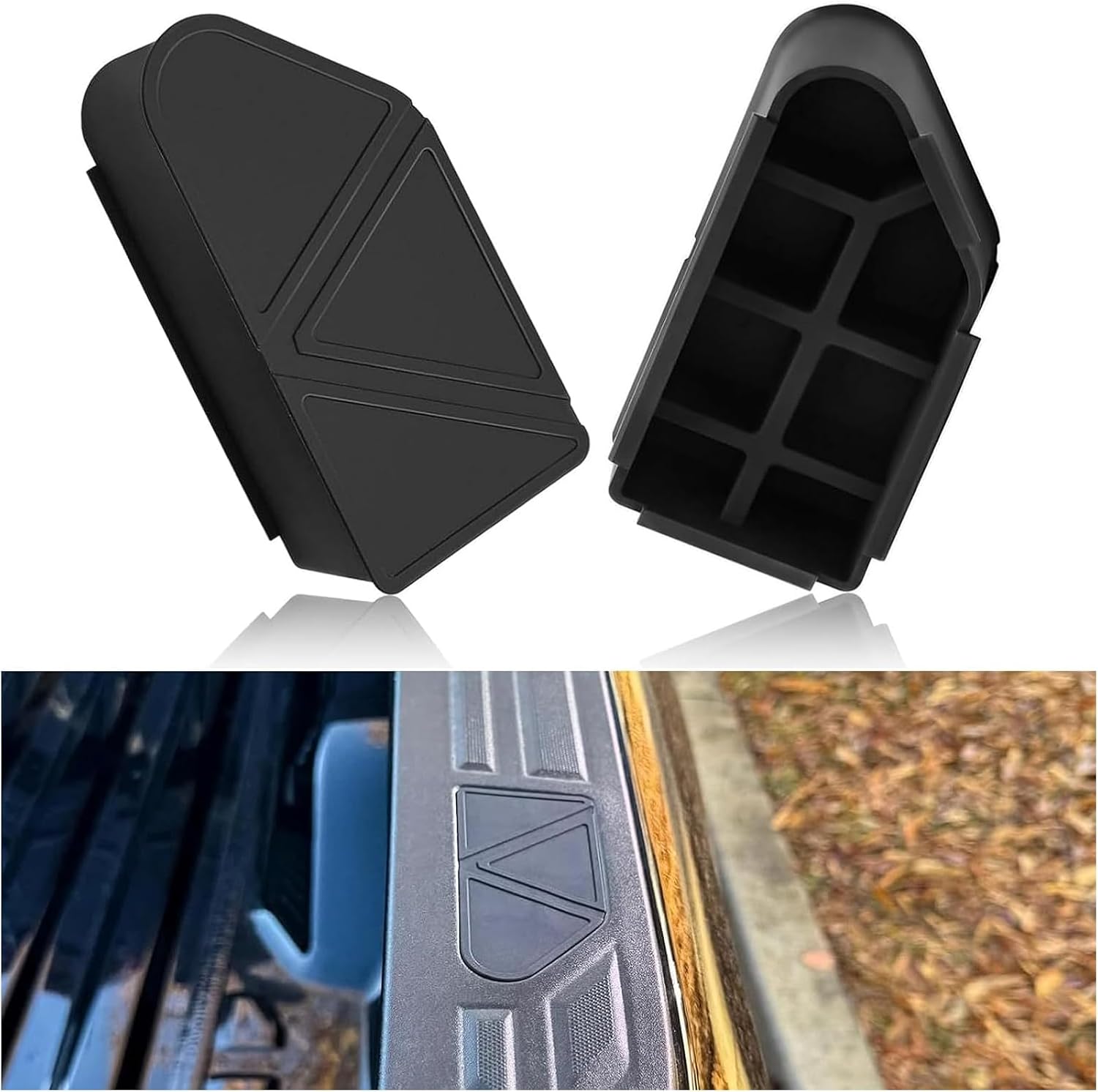 2PCS Stake Pocket Cover for 2023-2026 Chevy Colorado/GMC Canyon Truck Rear Holes Caps Bed Rail Holes Plugs Covers,Rear Bed Rail Stake Pocket Plugs Hole Caps Accessories (TPE Plastic Material)