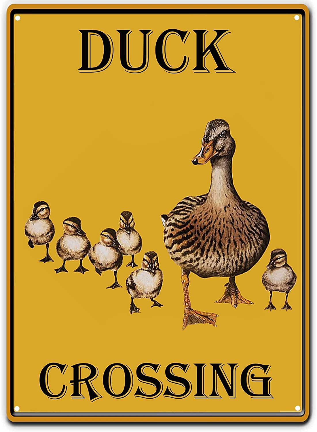 NOT Duck Crossing Tin Sign Vintage Iron Painting Vintage Tin Sign Hippie Wall Decor Art Room Home Office Bedroom Living Metal Fun Decor Housewarming Gift 12x16inch