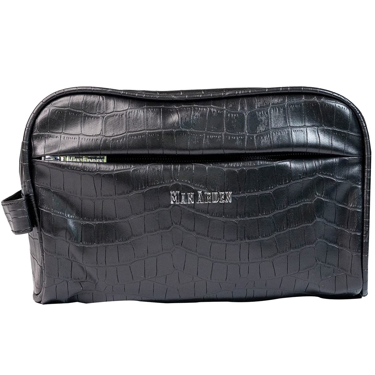 man arden The Bossy Black Toiletry Bag/Shaving Kit Pouch for Men, Waterproof Pouch (Black)-picture-13