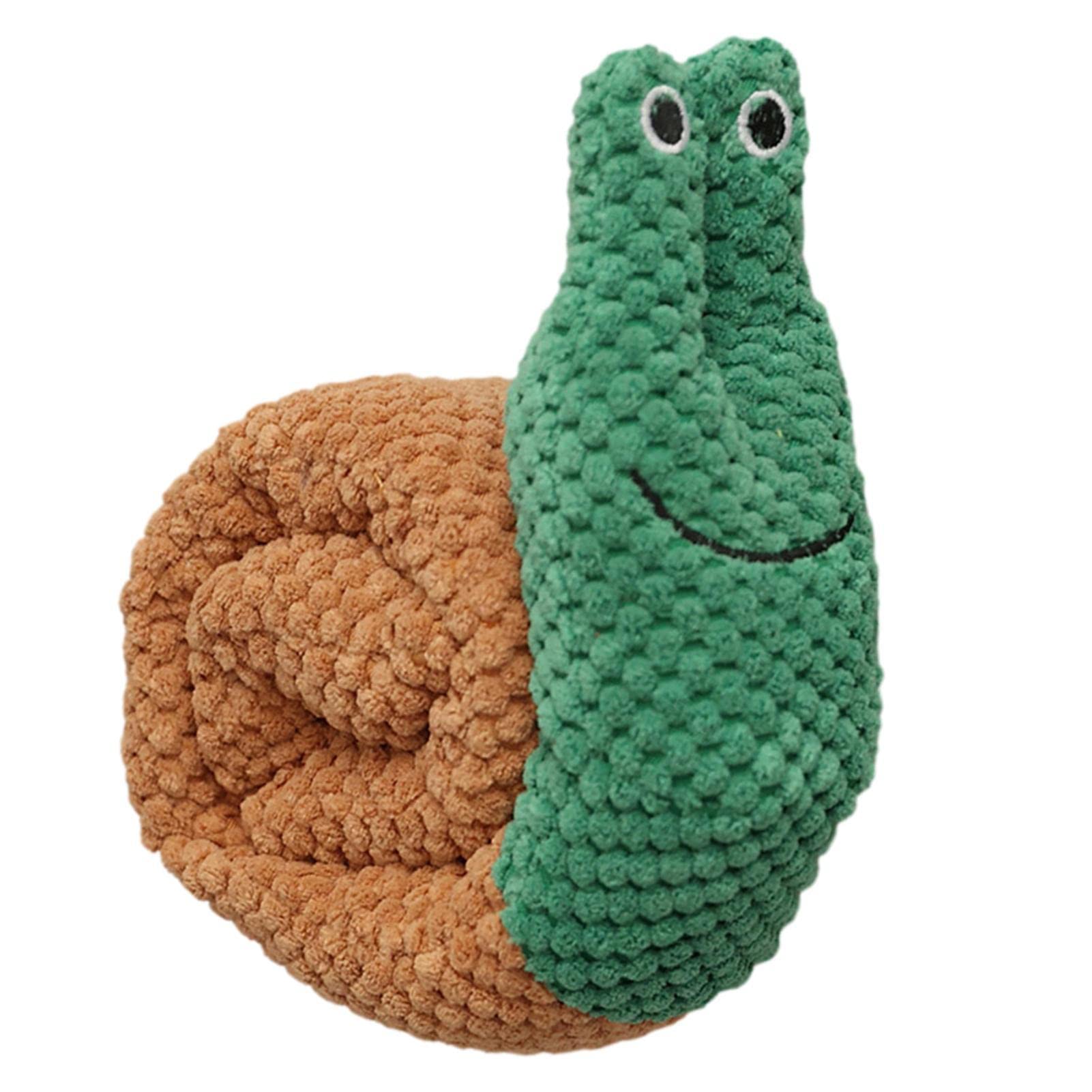Keloc Green Snail Interactive Dog Toy - Snail Shape Dog Puzzle Toys Iq Training Treat Toy,Interactive Puppy Toys Slow Feeder Game Educational Squeaky Toys