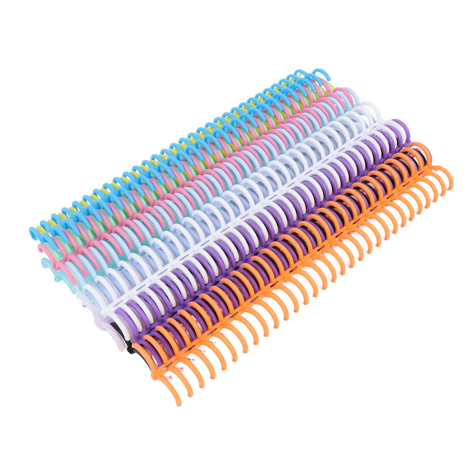 SIXRUN 14 Colori Anelli di Plastica per Rilegatura Spinale Anelli per Rilegatura a Pettine 30 /striscia Diametro 19mm per Carta A4 B5 A5 con Capacità di 150 Fogli Materiale PP