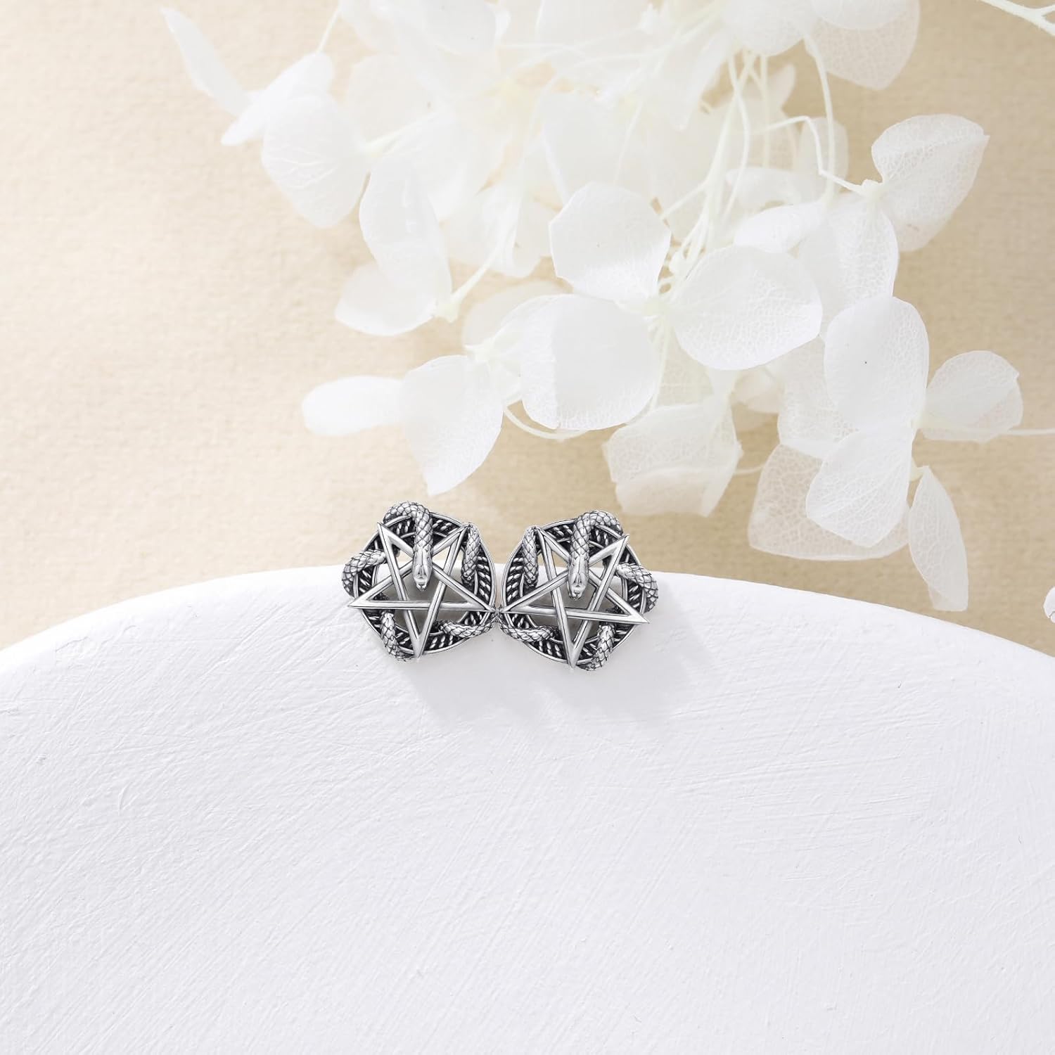 Snake Earrings for Women Men 925 Sterling Silver Vintage Snake Drop Earrings Pagan Amulet Jewelry Gifts for Women Men - Image 2