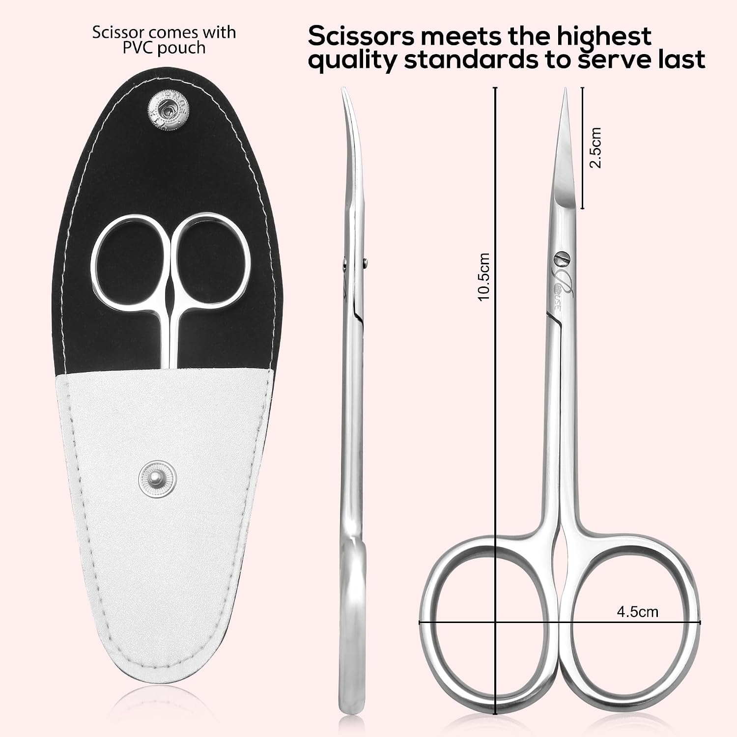 ROUSE Cuticle Scissors Professional Grooming Scissors Stainless Steel (Cuticle Scissors) (Modern)