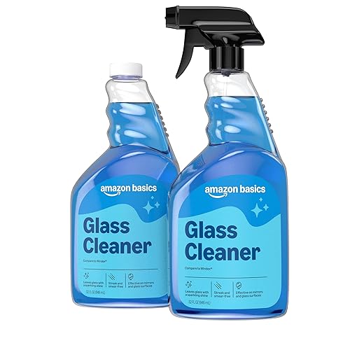 Amazon Basics Glass Cleaner, 32 Fl Oz, Pack of 2