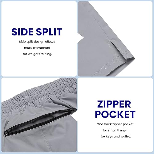 Miniatura 6 de COOFANDY - Pantalones cortos deportivos para hombre de 7 pulgadas, de secado rápido, elásticos, ligeros, con bolsillos, para hacer ejercicio, ir al