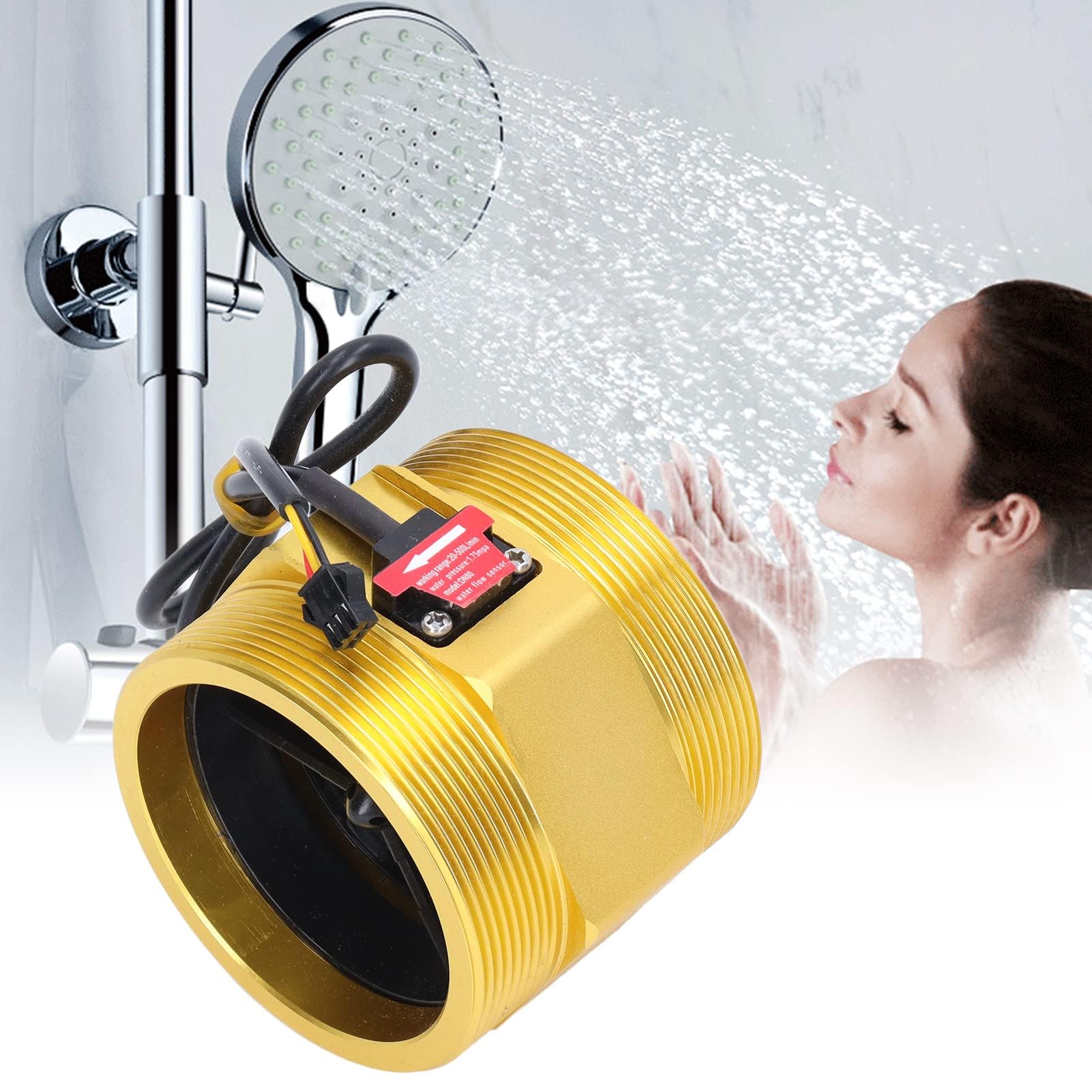 Sensor de Flujo de Agua, Interruptor de Flujo de Agua de Turbina de 3 Pulgadas, Interruptor de Inducción de Caudalímetro, Medidor de Flujo de Líquido de Salida NPN para Máquinas