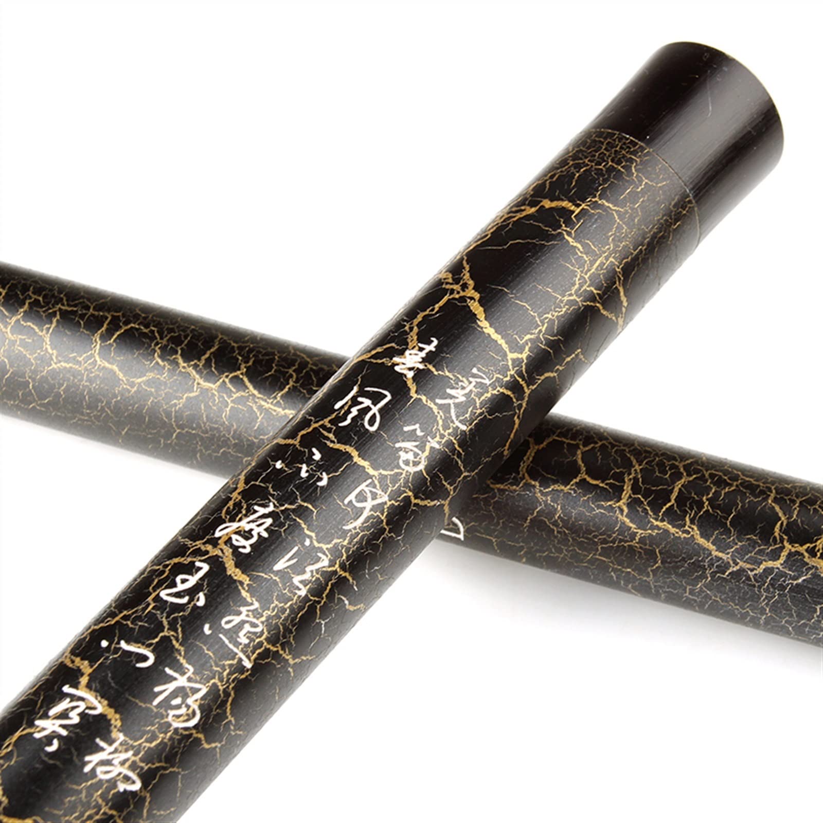 TSTS Flûte De Bambou Noire Séparable À Clé D avec Versets Chinois Instrument À Vent Traditionnel Chinois Fait À La Main Professionnelle Flûte de Bambou
