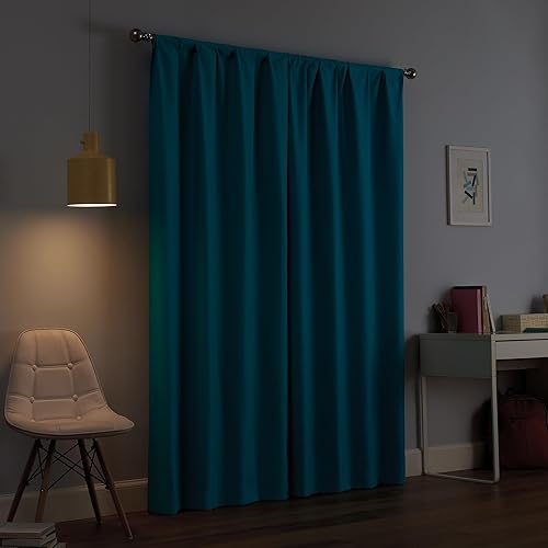 Vista 205 de ECLIPSE, Kendall - Cortinas blackout térmicas modernas con bolsillo para cortinero, cortinas para ventana de habitación o sala (1 panel), 42x84