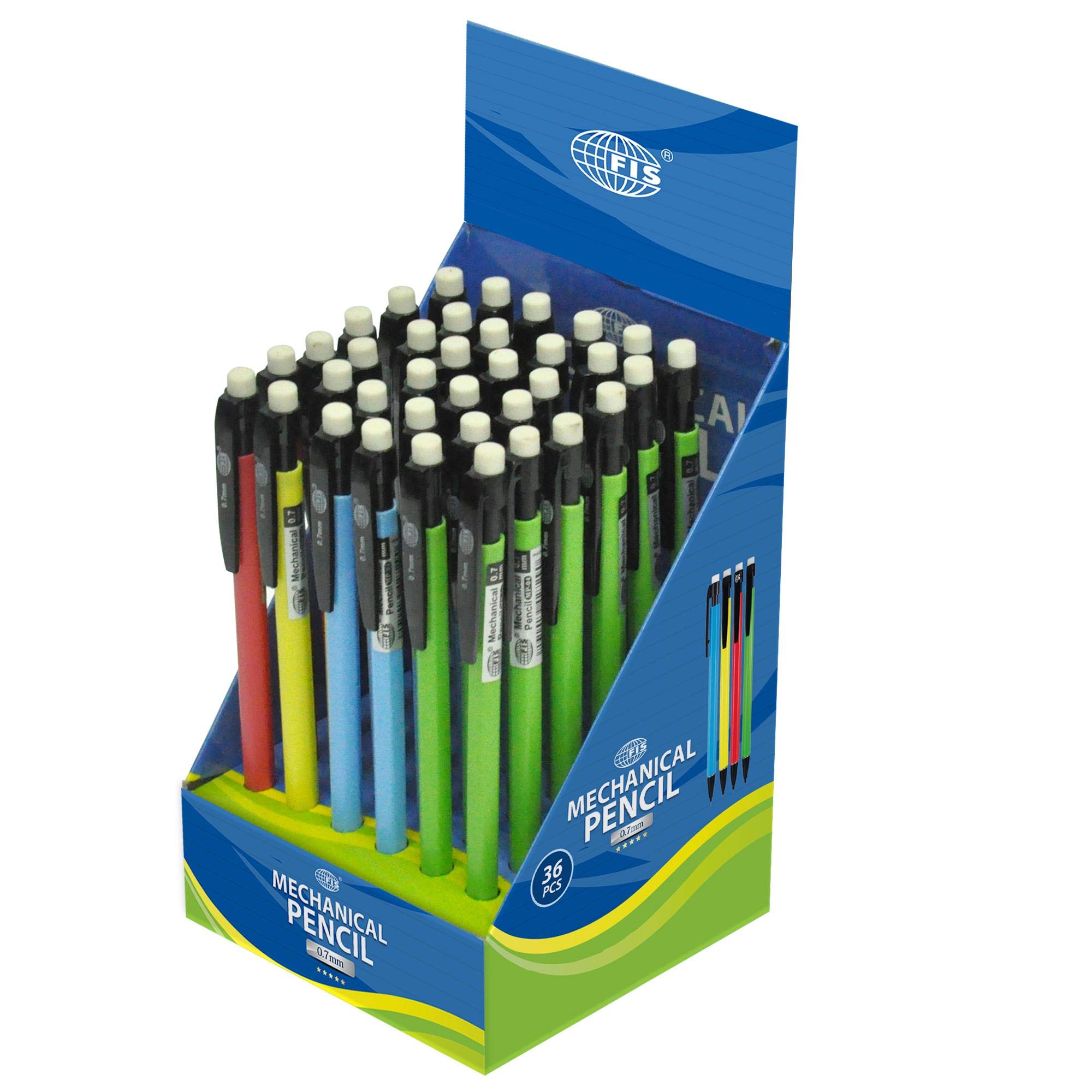 FISMechanical Pencils 0.7 mm Size, Pack of 36 Pcs. - FSMP-04